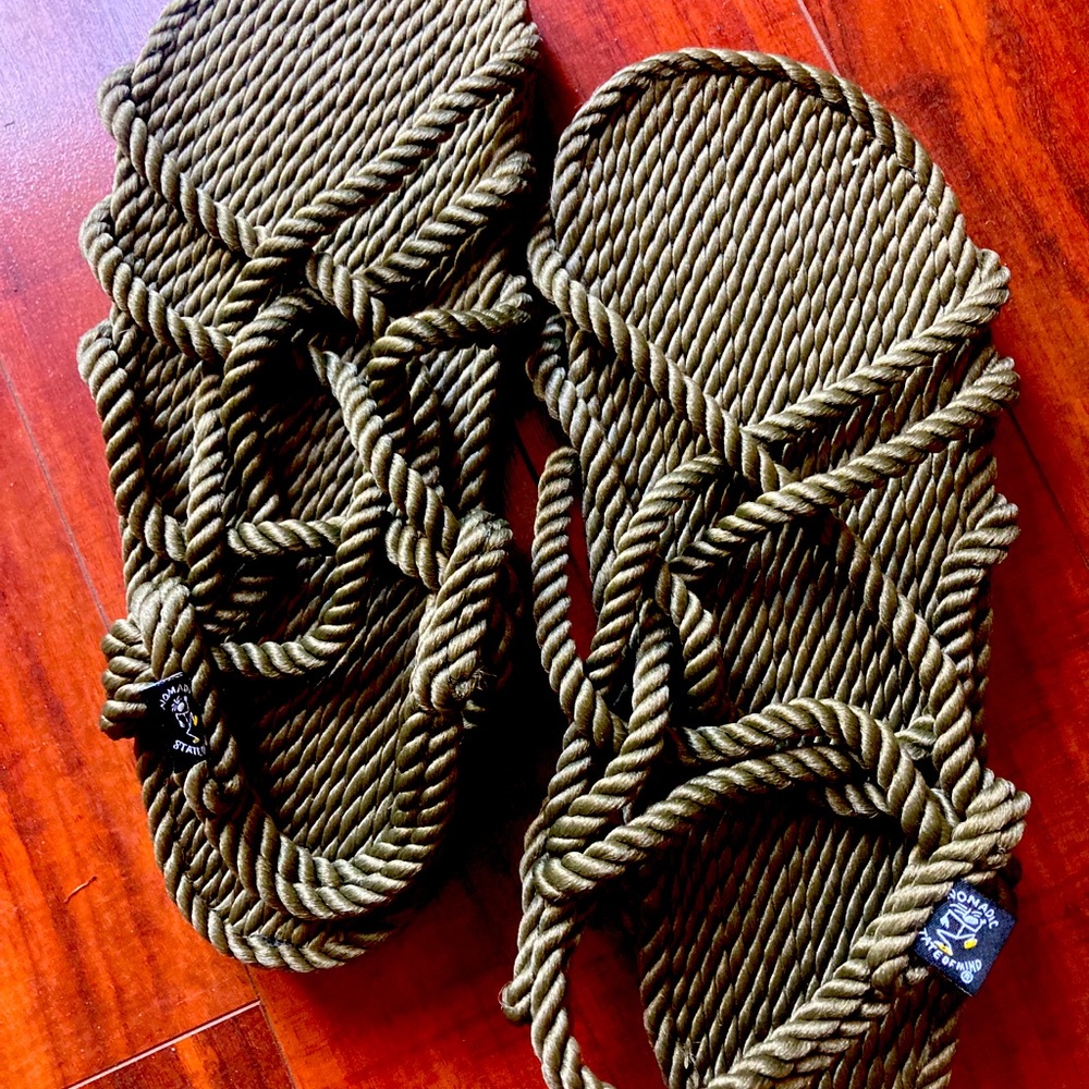 Hemp rope sandals by Nomadic NWOT